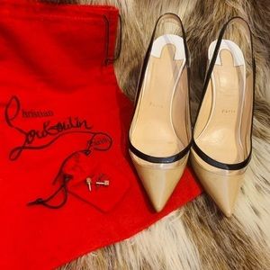 PAULINA SLING 100 PATENT BEIGE